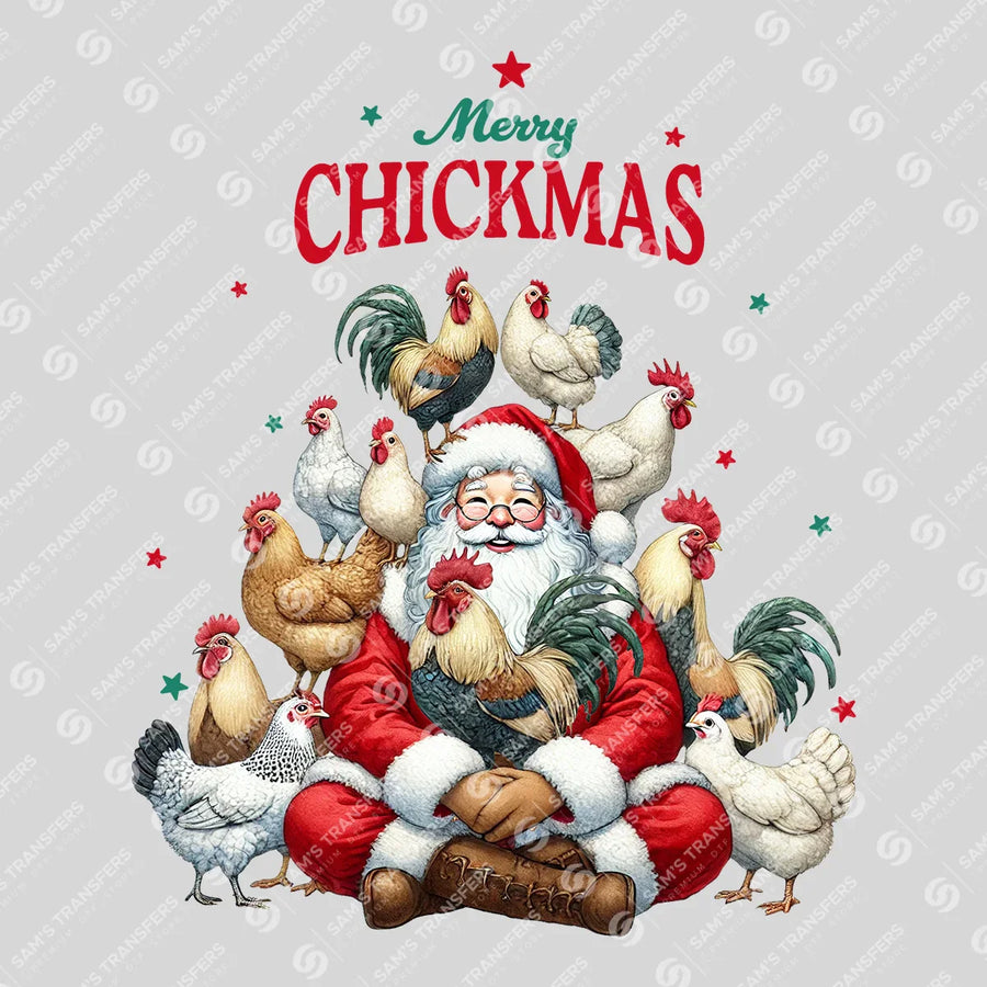 Merry Chickmas Ready-to-Press DTF Transfer | SAT08163