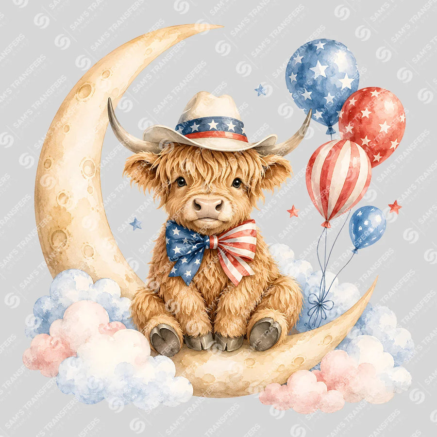 Patriotic Cowboy Hat Calf Ready-to-Press DTF Transfer | SAT08284