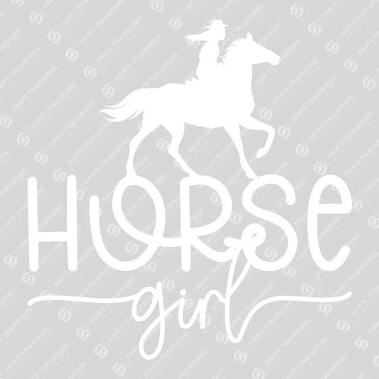 Apparel featuring a Horse Girl-themed DTF transfer.