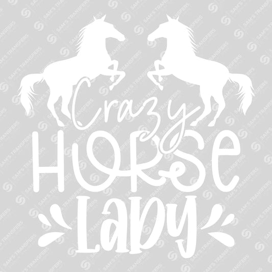 Apparel featuring a Crazy Horse Lady-themed DTF transfer.