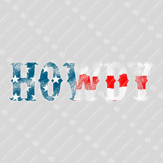 Apparel featuring a Howdy-themed DTF transfer.