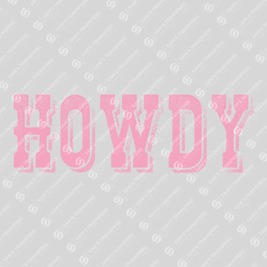Apparel featuring a Howdy-themed DTF transfer.