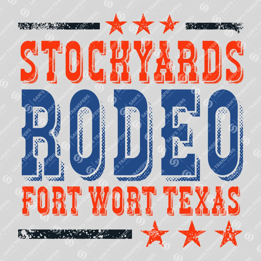 Stockyards Rodeo Fort Worth Texas Ready-to-Press DTF Transfer | SAT08591