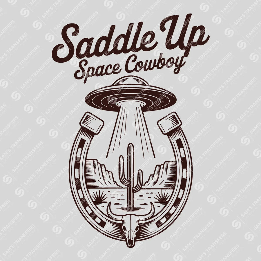 Saddle Up Space Cowboy Ready-to-Press DTF Transfer | SAT08601