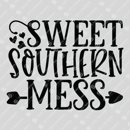 Apparel featuring a Sweet Southern Mess-themed DTF transfer.