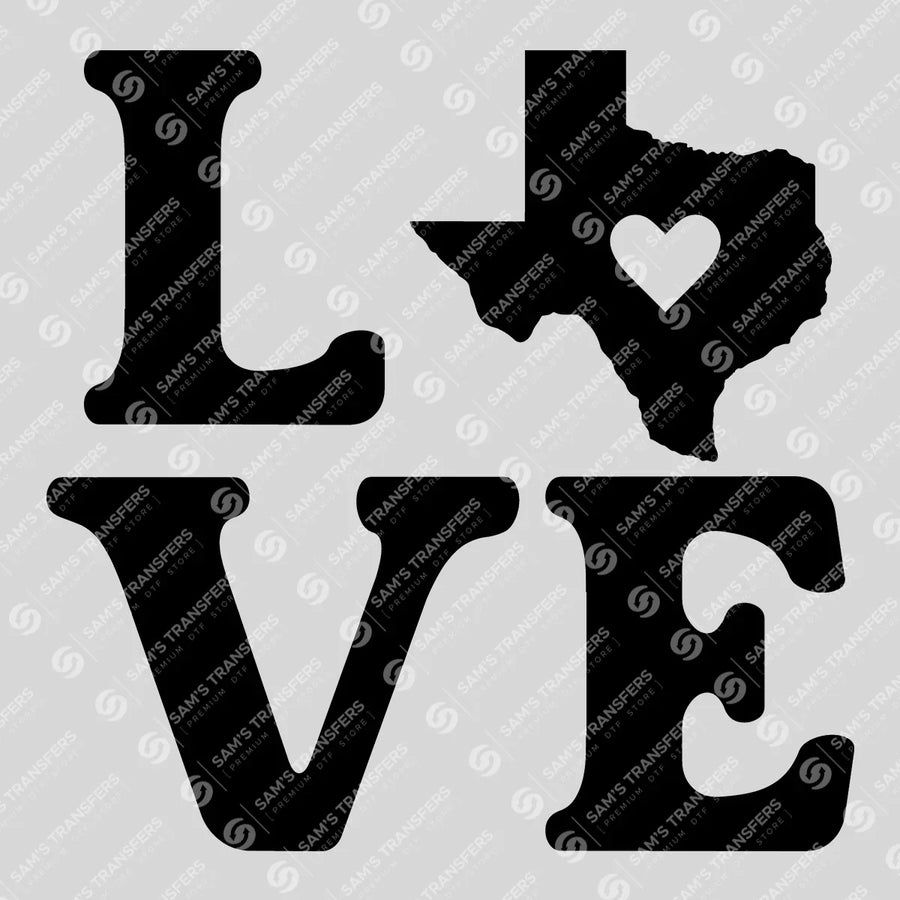 Love Texas Ready-to-Press DTF Transfer | SAT08828