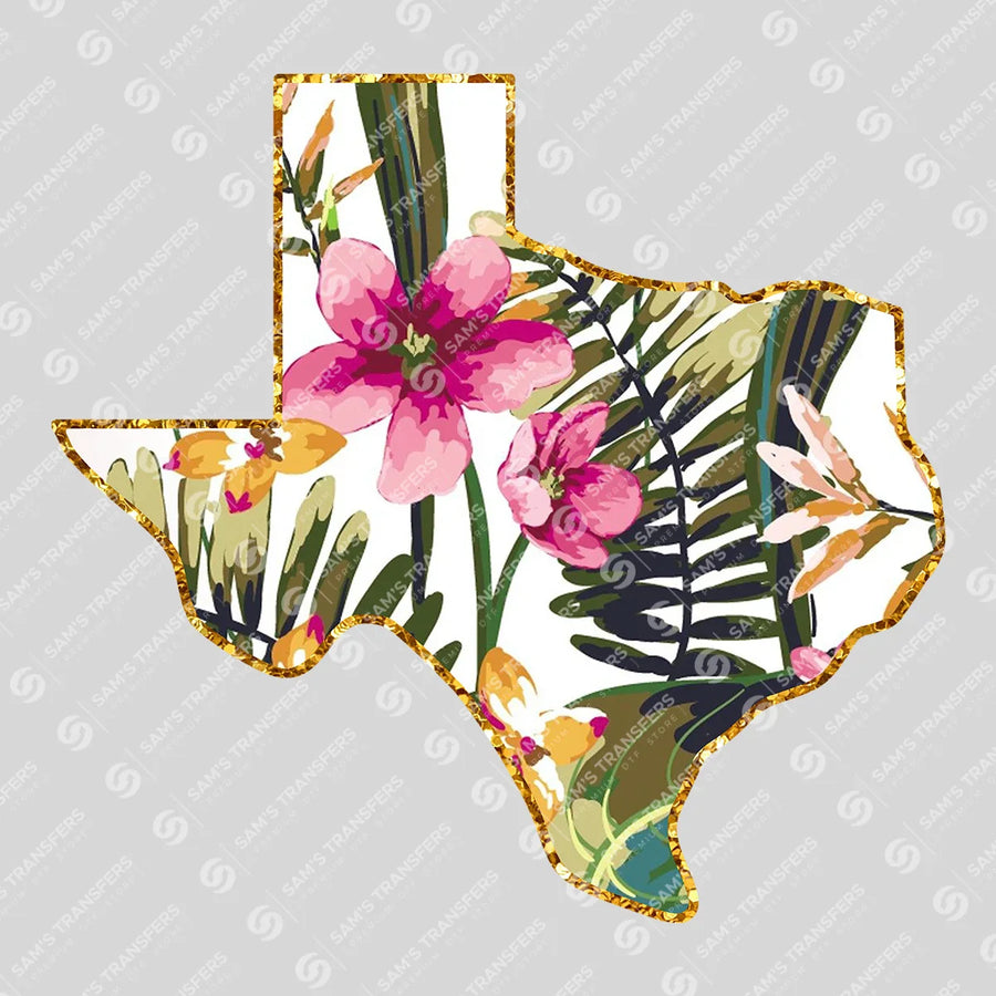 Texas Tropical Floral Ready-to-Press DTF Transfer | SAT08863