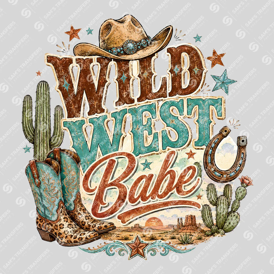 Wild West Babe Ready-to-Press DTF Transfer | SAT08905