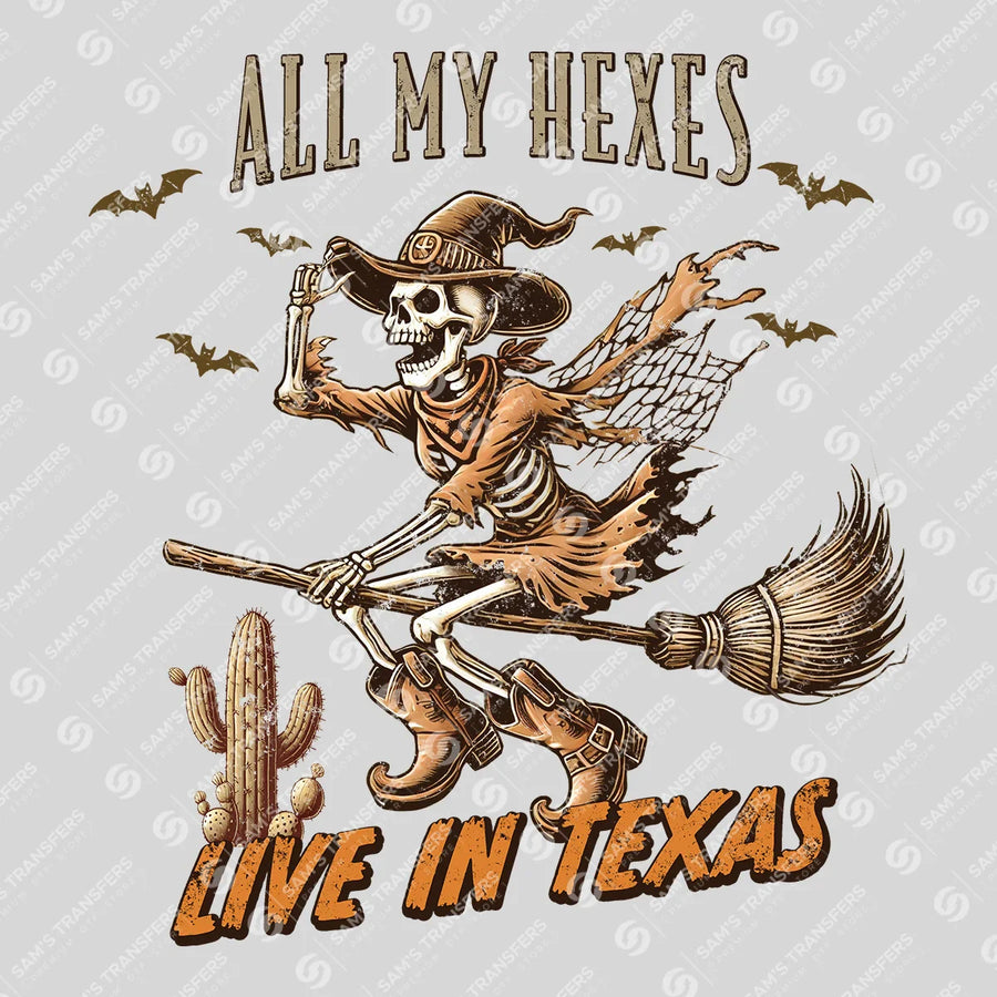 All My Hexes Live in Texas Ready-to-Press DTF Transfer | SAT08922