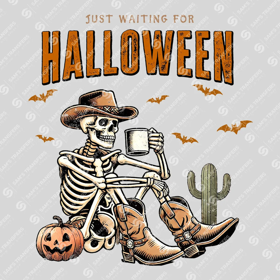 Just Waiting for Halloween Ready-to-Press DTF Transfer | SAT08932