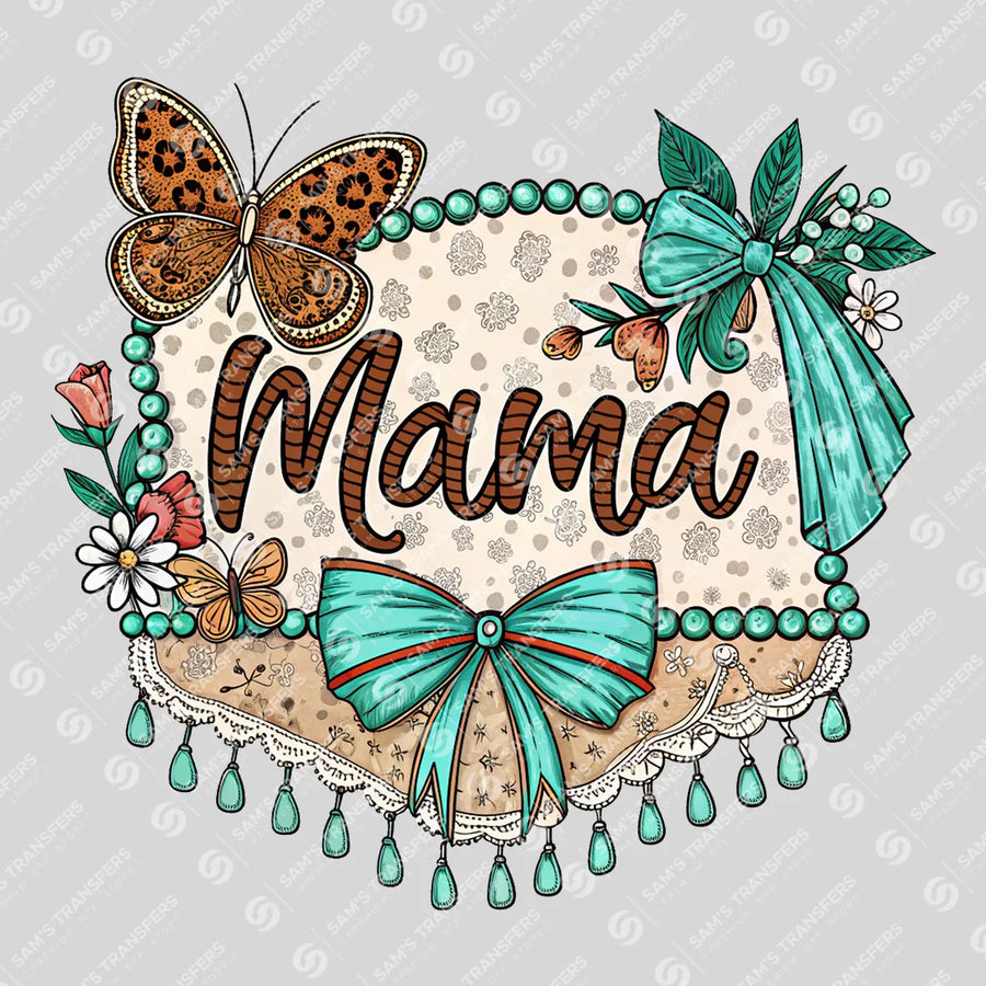 Mama Butterfly Bow Ready-to-Press DTF Transfer | SAT09064