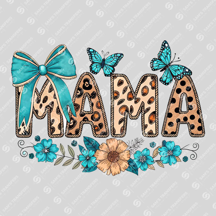 Mama Leopard Butterfly Ready-to-Press DTF Transfer | SAT09067