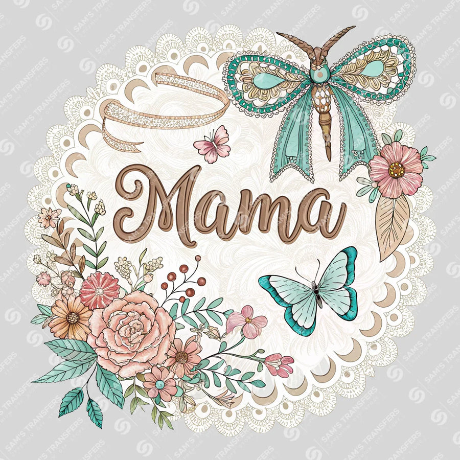 Mama Lace Butterfly Ready-to-Press DTF Transfer | SAT09068