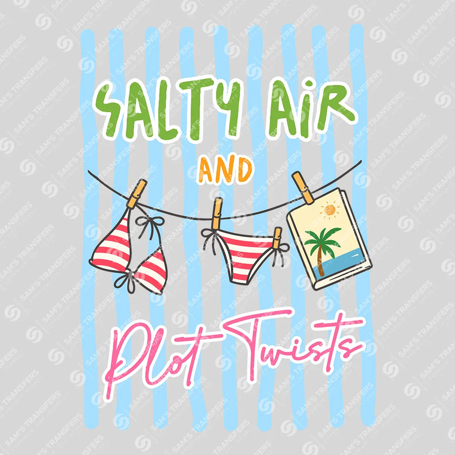 Salty Air and Plot Twists Ready-to-Press DTF Transfer | SAT09144
