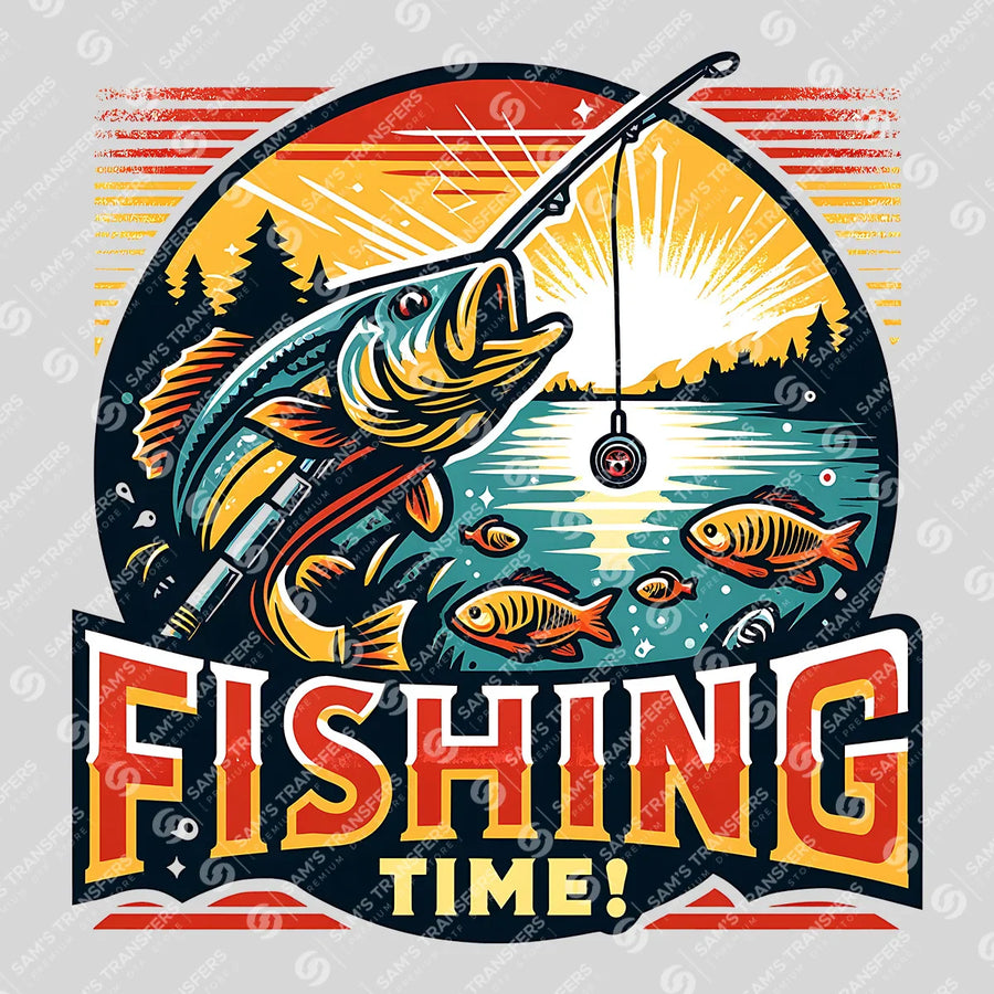 Fishing Time Ready-to-Press DTF Transfer | SAT09499
