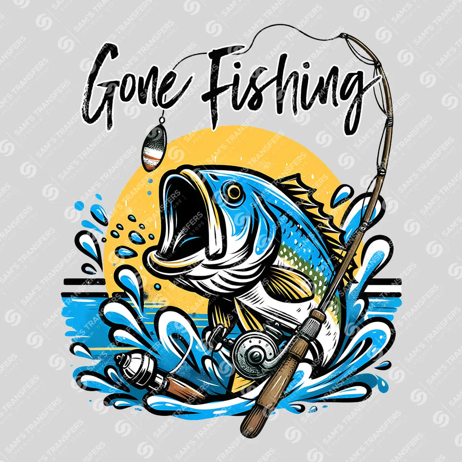 Gone Fishing Ready-to-Press DTF Transfer | SAT09538