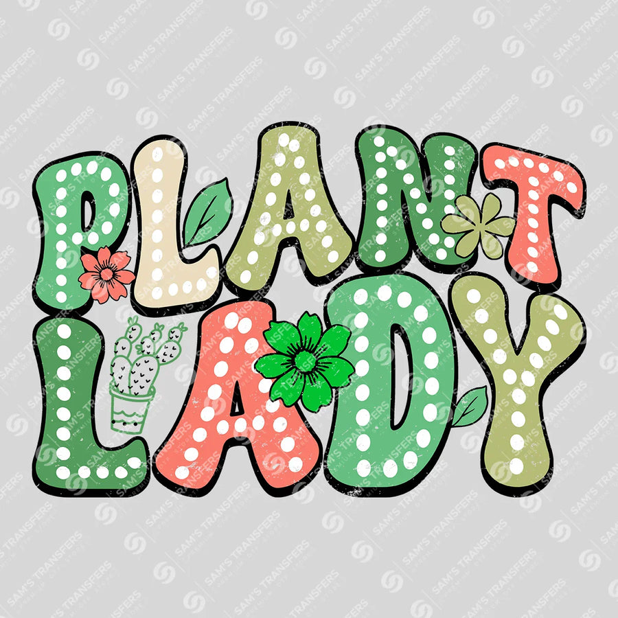 Plant Lady Retro Ready-to-Press DTF Transfer | SAT09679