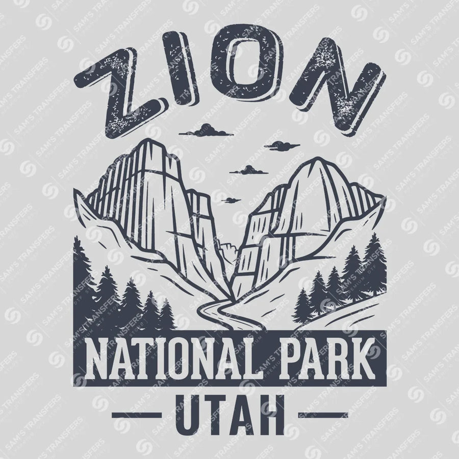 Zion National Park Utah Ready-to-Press DTF Transfer | SAT09749
