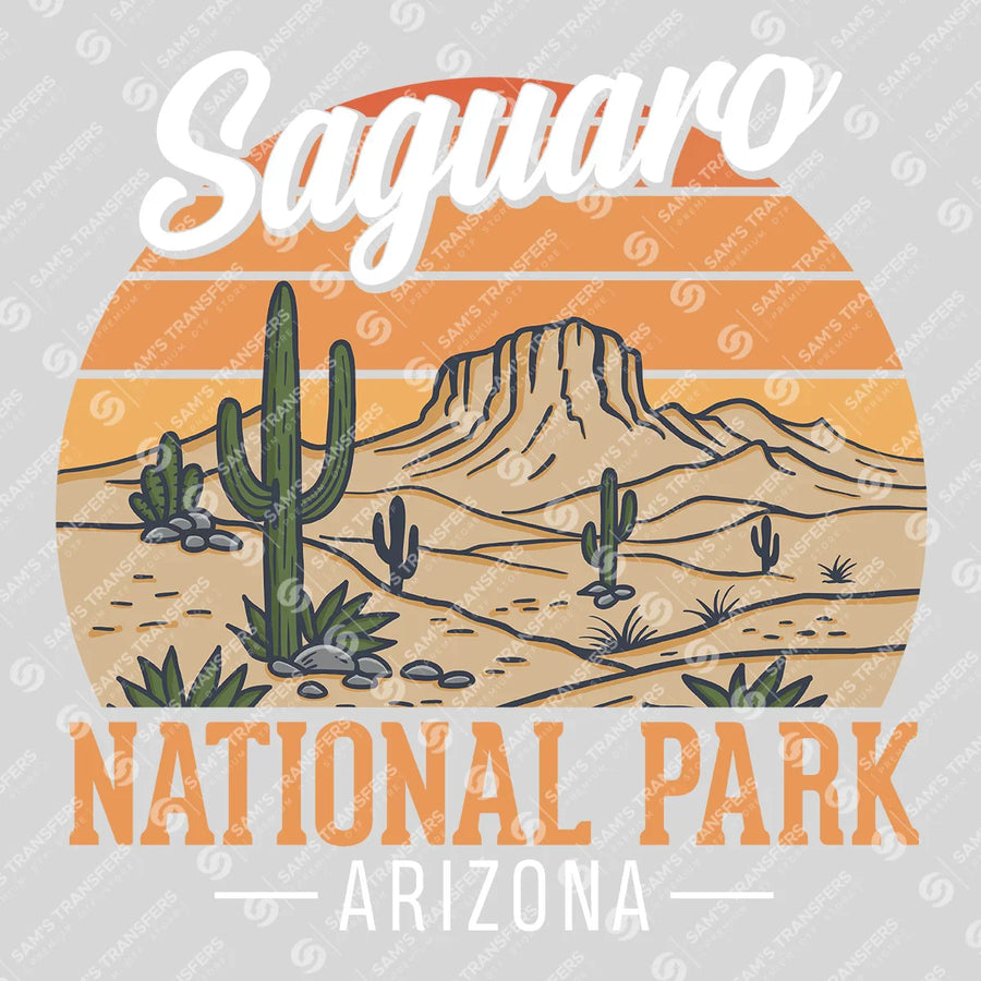 Saguaro National Park Retro Ready-to-Press DTF Transfer | SAT09758