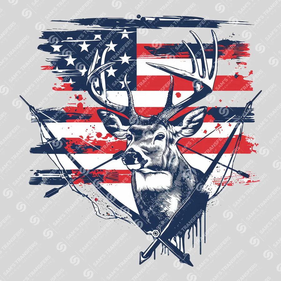 American Bowhunting Deer Ready-to-Press DTF Transfer | SAT09827