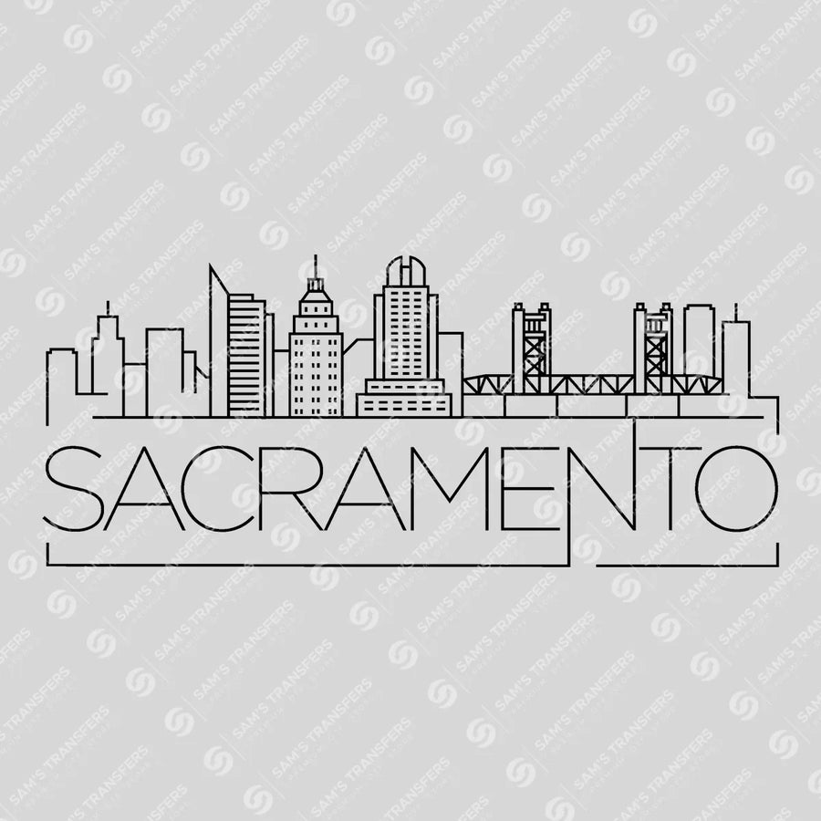 Sacramento Skyline Ready-to-Press DTF Transfer | SAT10075