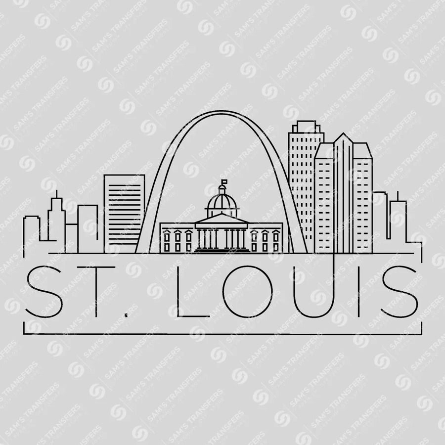 St Louis Skyline Ready-to-Press DTF Transfer | SAT10078