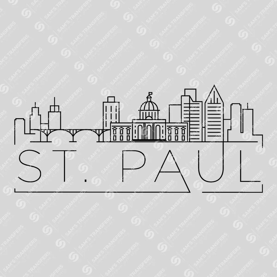 St Paul Skyline Ready-to-Press DTF Transfer | SAT10079
