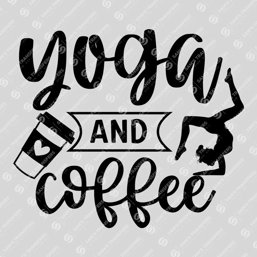 Yoga And Coffee Ready-to-Press DTF Transfer | SAT10141