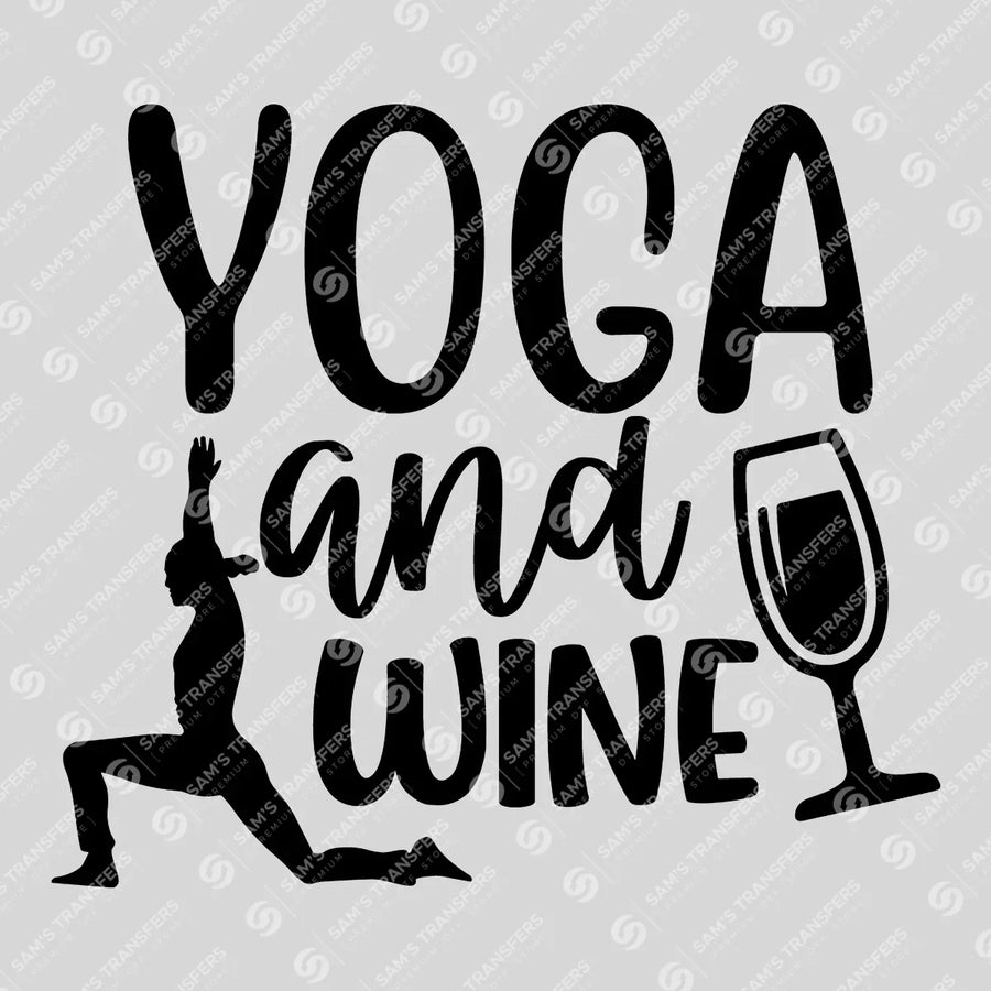 Yoga And Wine Ready-to-Press DTF Transfer | SAT10143