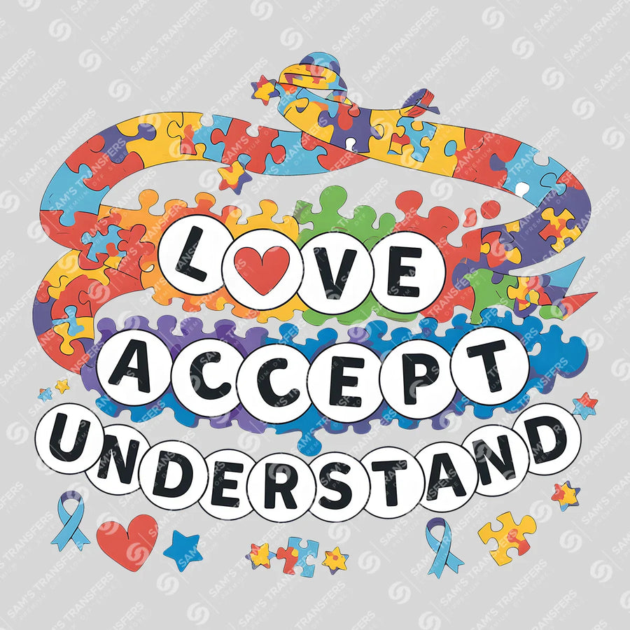 Love Accept Understand Ready-to-Press DTF Transfer | SAT10303