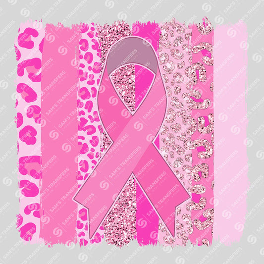Apparel featuring a Pink Ribbon Brushstroke-themed DTF transfer.