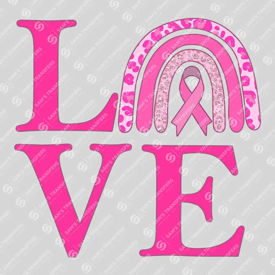 Love Rainbow Ribbon Ready-to-Press DTF Transfer | SAT10425