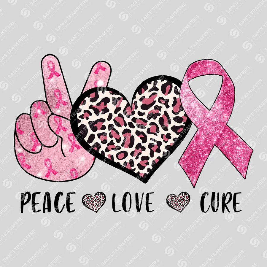 Peace Love Cure Ready-to-Press DTF Transfer | SAT10437