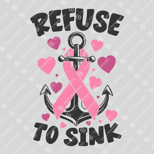 Apparel featuring a Refuse To Sink-themed DTF transfer.