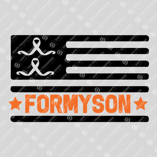 Apparel featuring a For My Son Awareness Flag-themed DTF transfer.