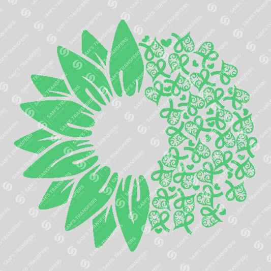 Apparel featuring a Lace Ribbon Sunflower-themed DTF transfer.