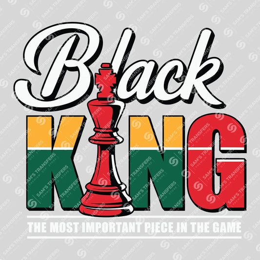 Apparel featuring a Black King-themed DTF transfer.