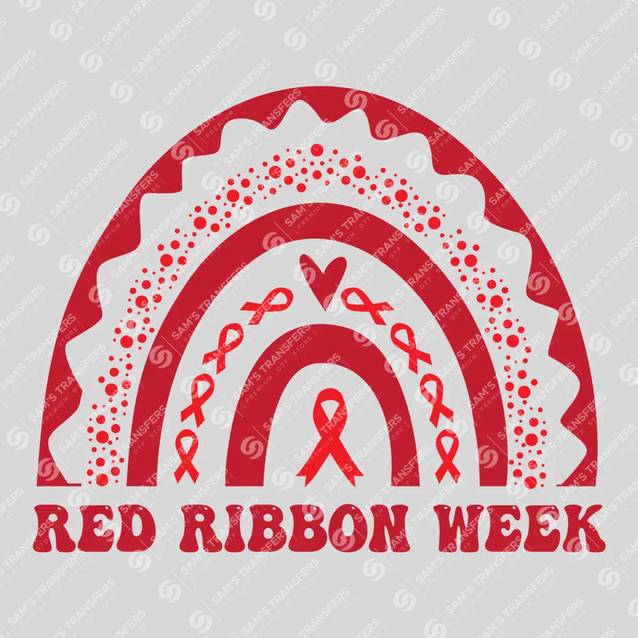 Red Ribbon Week Ready-to-Press DTF Transfer | SAT10971
