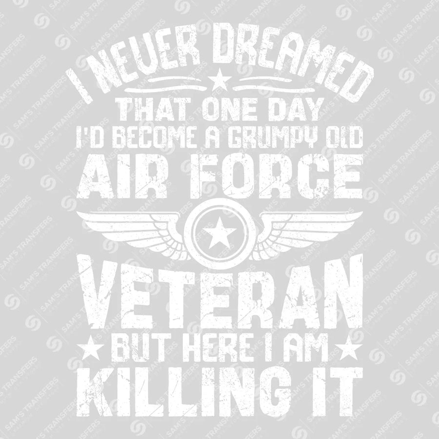 Grumpy Old Air Force Veteran Ready-to-Press DTF Transfer | SAT11054