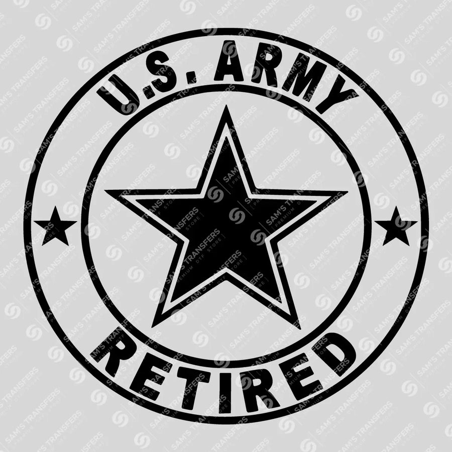 US Army Retired Ready-to-Press DTF Transfer | SAT11072