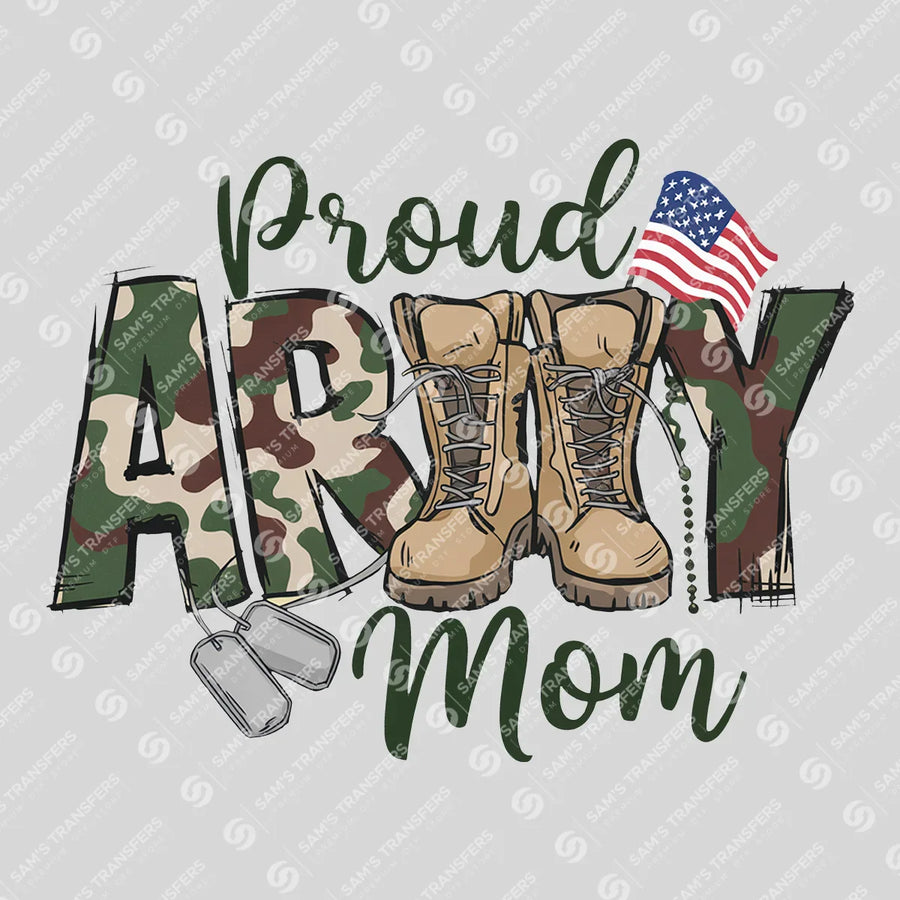 Proud Army Mom Ready-to-Press DTF Transfer | SAT11075