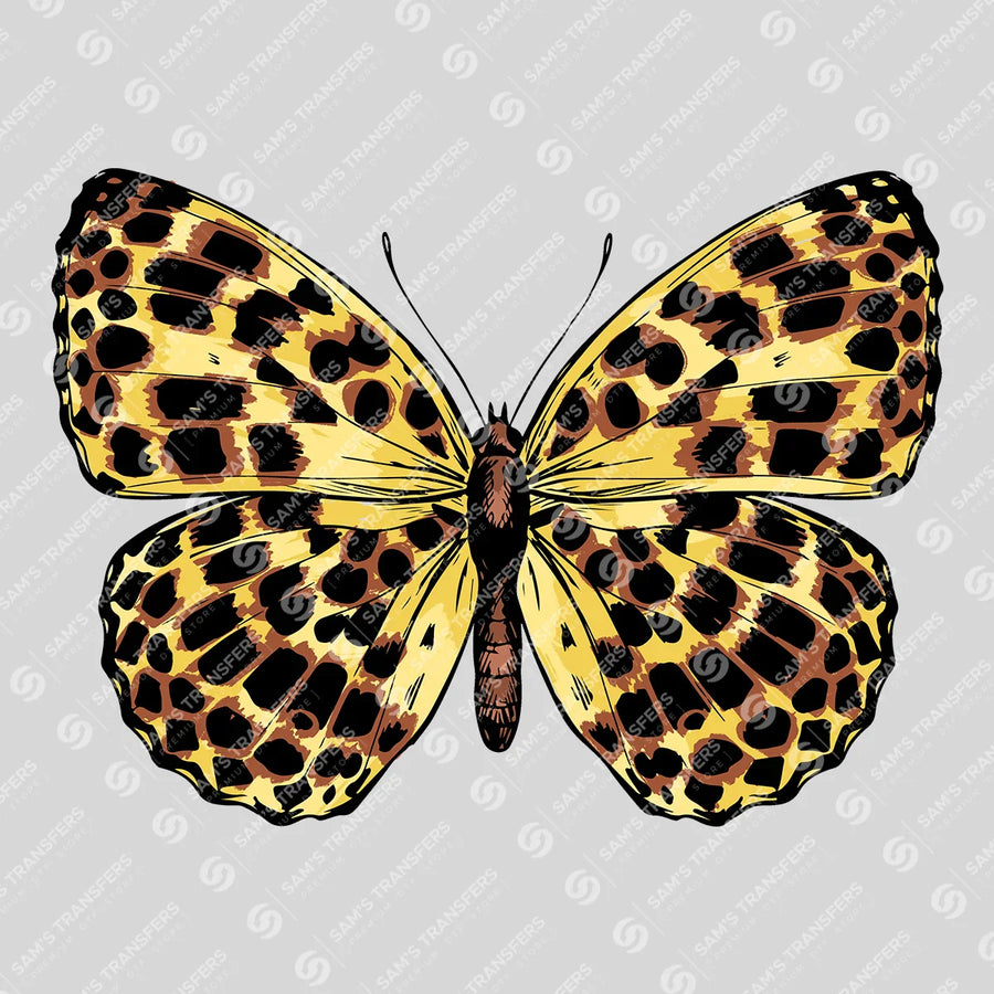 Leopard Print Butterfly Ready-to-Press DTF Transfer | SAT11096