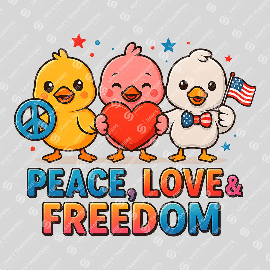Peace Love And Freedom Ready-to-Press DTF Transfer | SAT11155