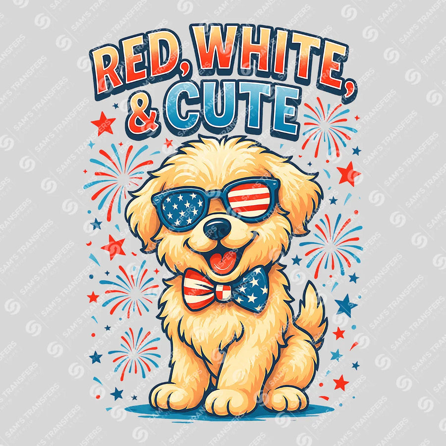 Red White And Cute Ready-to-Press DTF Transfer | SAT11156