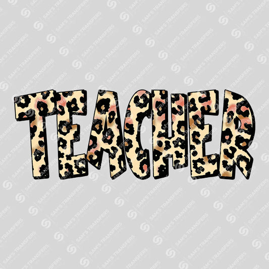 Apparel featuring a Teacher-themed DTF transfer.