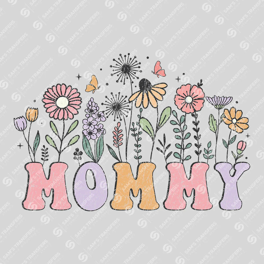 Floral MOMMY Ready-to-Press DTF Transfer
