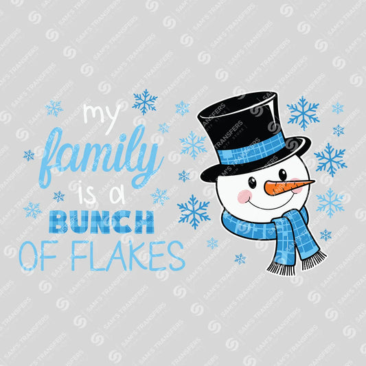 My Family Is a Bunch of Flakes – Funny Snowman Christmas DTF Transfer