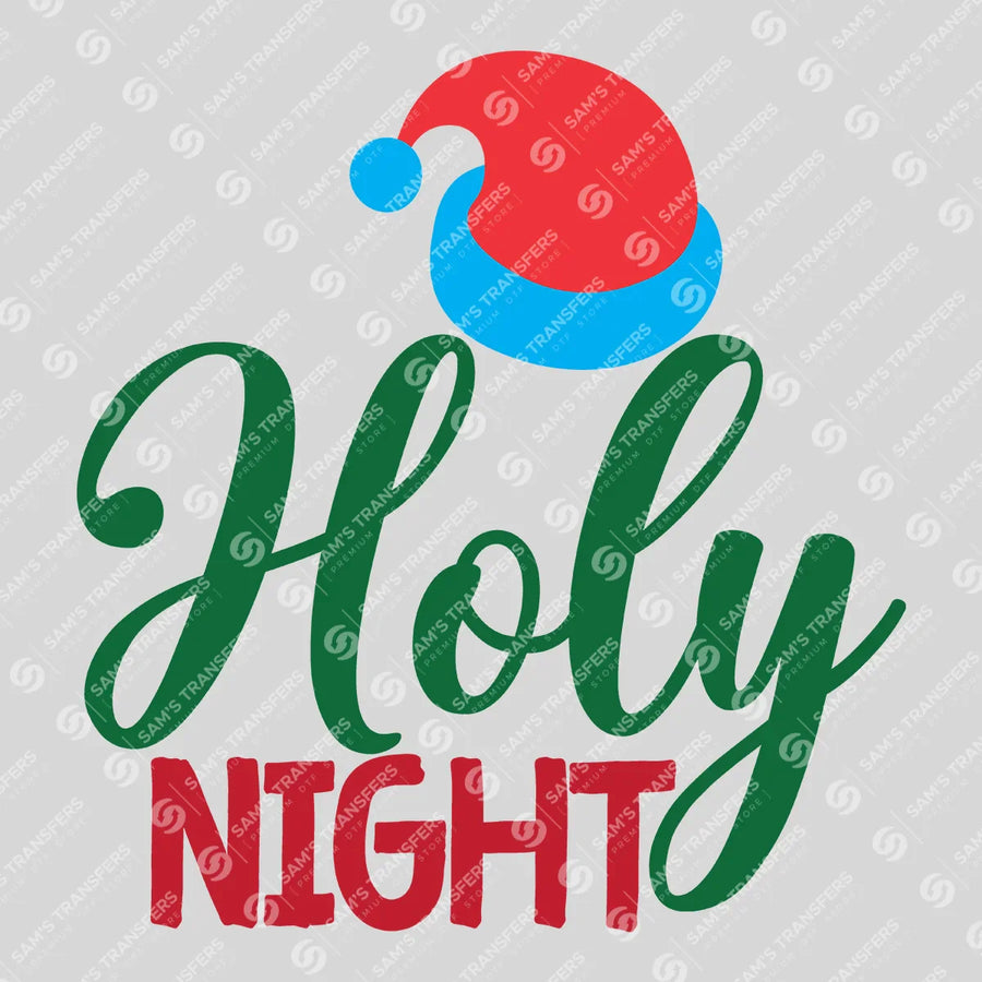 Holy Night – Minimal Christmas Santa Hat Sweatshirt