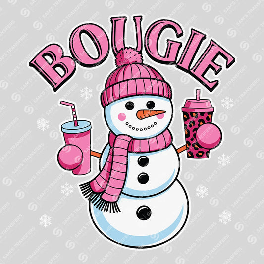 BOUGIE – Pink Snowman Christmas Sweatshirt