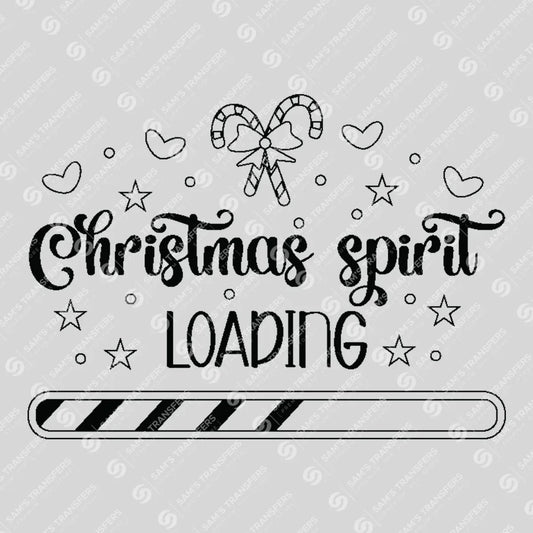 Christmas Spirit Loading – Holiday Progress Bar DTF Transfer